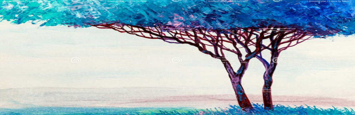 blue tree background